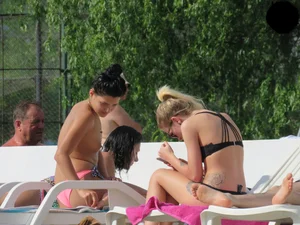 Topless and nude beach sexy girls