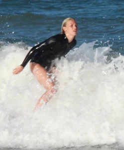 Hot surfer chicks out in the water