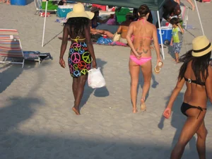 Mix of candid girls at the beach and in bikinis