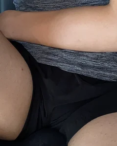 Candid Girl Sitting in Mini Shorts With Spread Legs Crotch Closeup