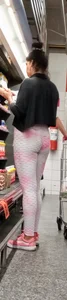 Milf in white and pink leggings
