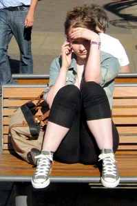 Girl sitting in leggings