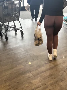 Return of the TIGHT Blue Leggings Blonde (This time in Burgandy)
