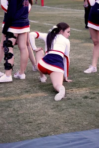 Candid cheerleaders