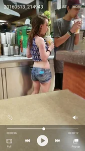Cute Candid Teen in a Top And Denim Mini Shorts Cafe Creepshots