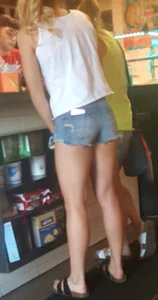 Sexy legs in a cafe