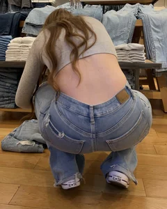 Redhead squatting and working part 23 (oc)