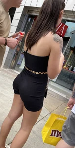 Absolutely perfect teen ass in leggings, shorts and a tight dress with VTL in Vegas