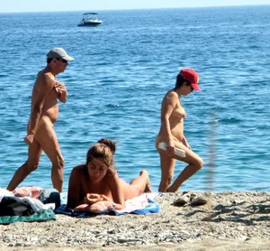 Nude beach and topless girls