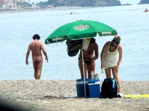 Nude beach and topless girls