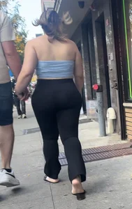 Thick Portuguese Baddie with a BBL in spandex flares