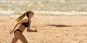 Beach volleyball babes in bikinis