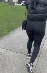 Latina milf slim fit tight black leggings VTL