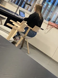Girl in Jeans at the Office Creepshots Gallery