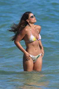 Brooks Nader looking sexy in a little bikini on a beach in Miami