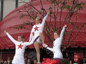 Candid cheerleaders