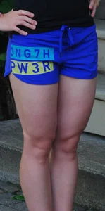 Girlfriend candids in shorts