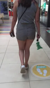 Teen in tight shorts but too much asscheeks