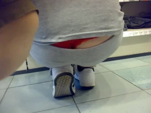 Huge collection of whale tails, ass cracks and panty peeks in public