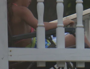 A hot teen neighbor in various bikinis