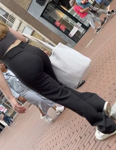 Dutch Beauty In Tight Flared Pants