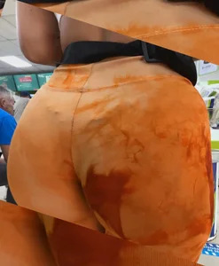 Asstronomical orange leggings