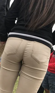 Teen in tight jeans