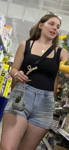 Hot college PAWG in tight Jean shorts!