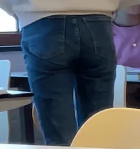skinny college girl scratching and squeezing her bottom (by lvbottom)