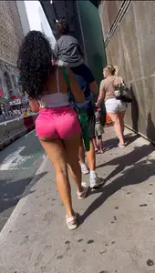 Fat A$$ Sticking out in pink shorts