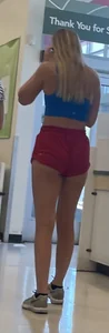 First post, Hot blonde in short shorts