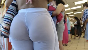 Latina cheeks in see through flares VTL / (Not OC)