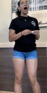 Latina cutie tight ass cutoff jeans OC