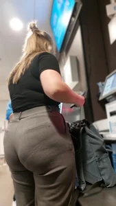 Office Pants Phat Ass Blonde PAWG