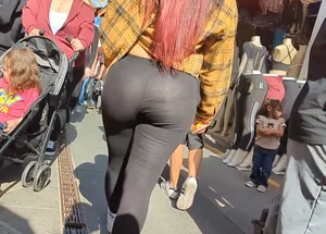 Latina with See Thru Leggings VTL Big Culo