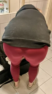 (NOT OC) Red Pants Big Ass Lingerie Blonde