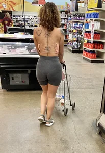 Tiny Latina in tight spandex shorts