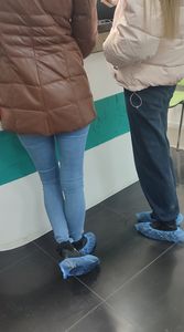 Nice slim legs in tight blue jeans