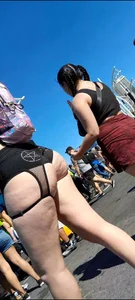Goth cheeks at music festival    [MEGAPOST]