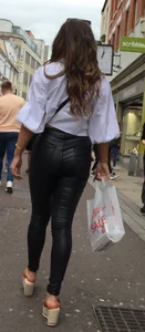 Beautiful Leather Jeans / Pants Milf Shopping