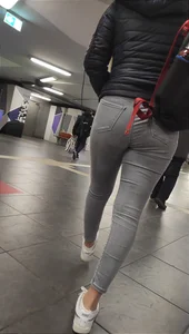 Brunette in tight jeans got suspicious
