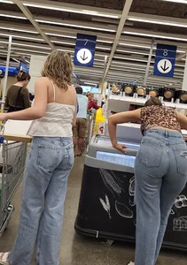 Ikea Trip 3 hot girls in tight jeans Nerdy leopard bendover faceshot smile at camera (Megapost)