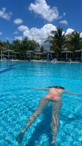 Hot girl diving in the pool