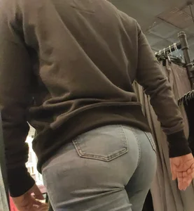 Amazing gorgeous ass in tight jeans, delicious
