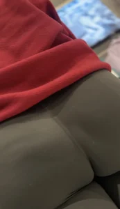 Thick Blonde Lululemon Pawg Employee with a fat cameltoe