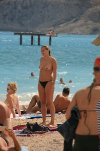 Nude beach girls in Baska, Croatia
