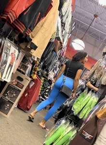 Thick ebony in blue leggings/ bonus shots