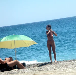 Nude beach and topless girls