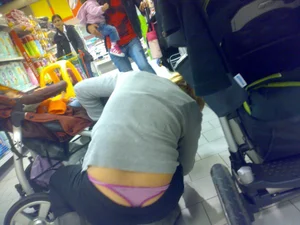 Huge collection of whale tails, ass cracks and panty peeks in public