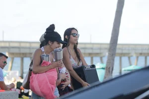 Bikini babes at Deerfield Beach in Florida